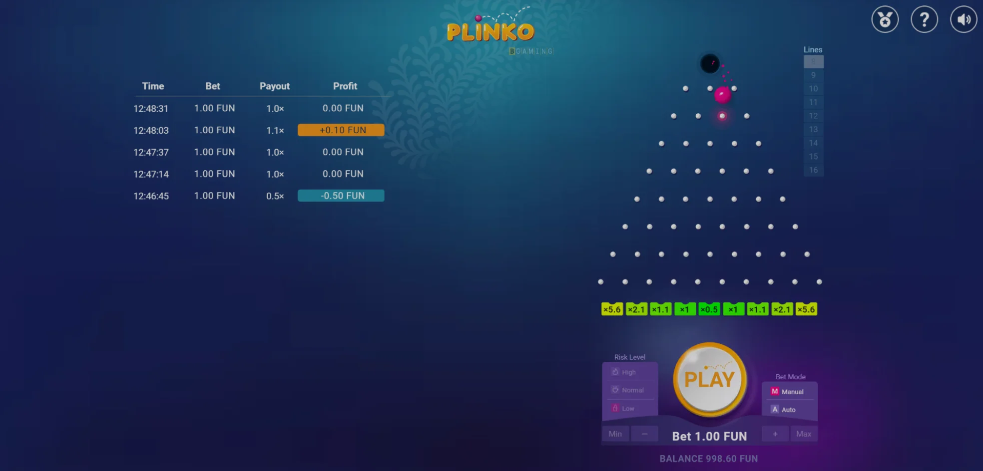 Mobile Plinko