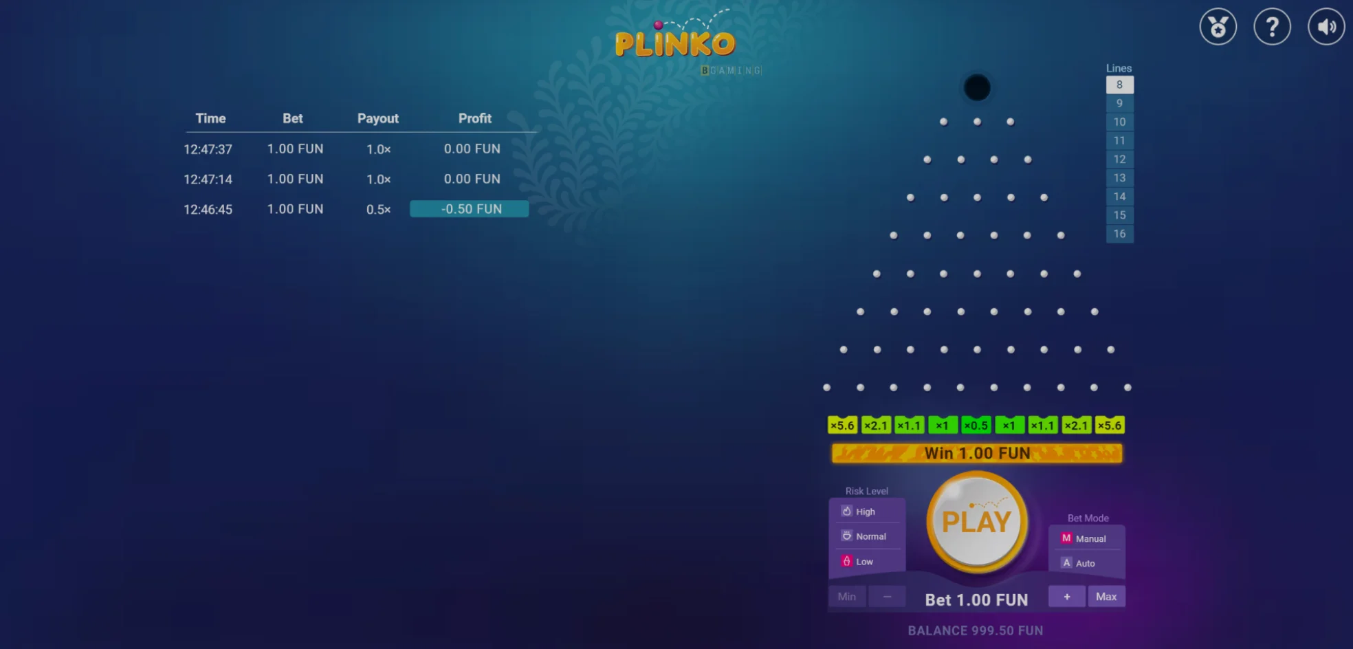 Play Plinko